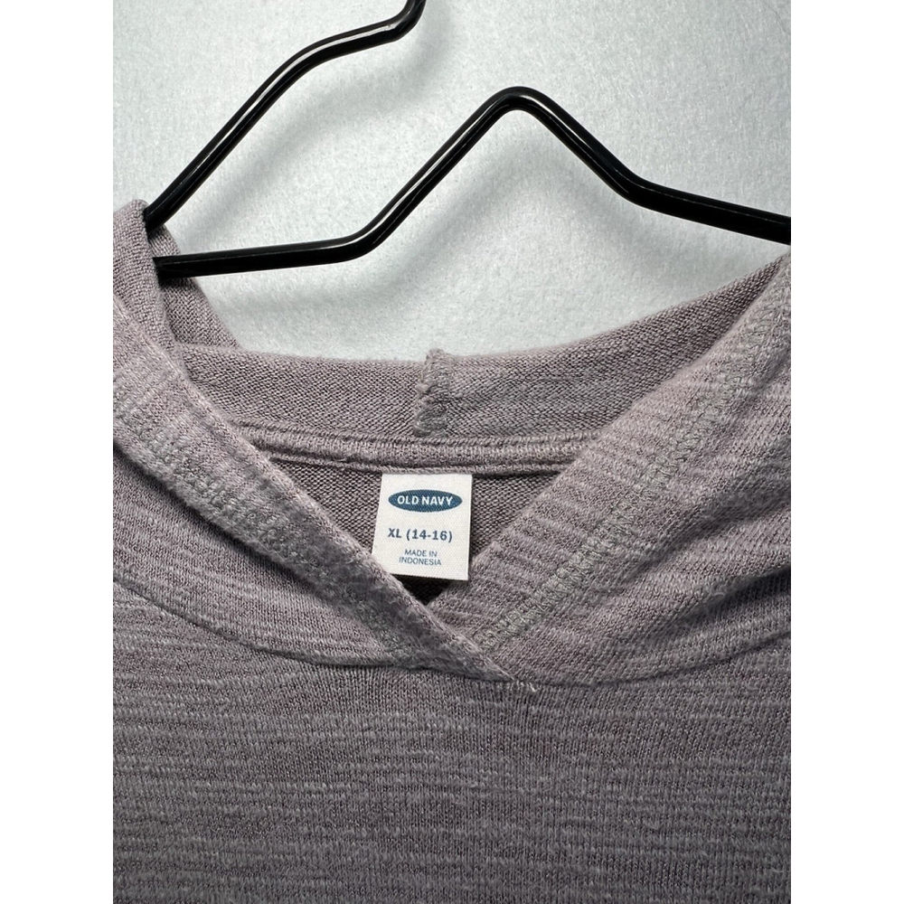 Old Navy Hoodie Lightweight Gray Long Sleeves Kids XL (14-16) - Picture 4 of 12